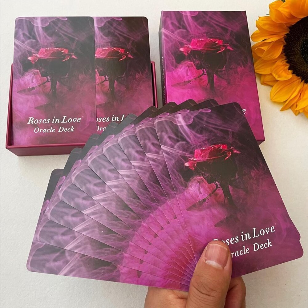 Oracle Cards Deck Love Roses 54-Card Divination Set - Picture 5 of 7